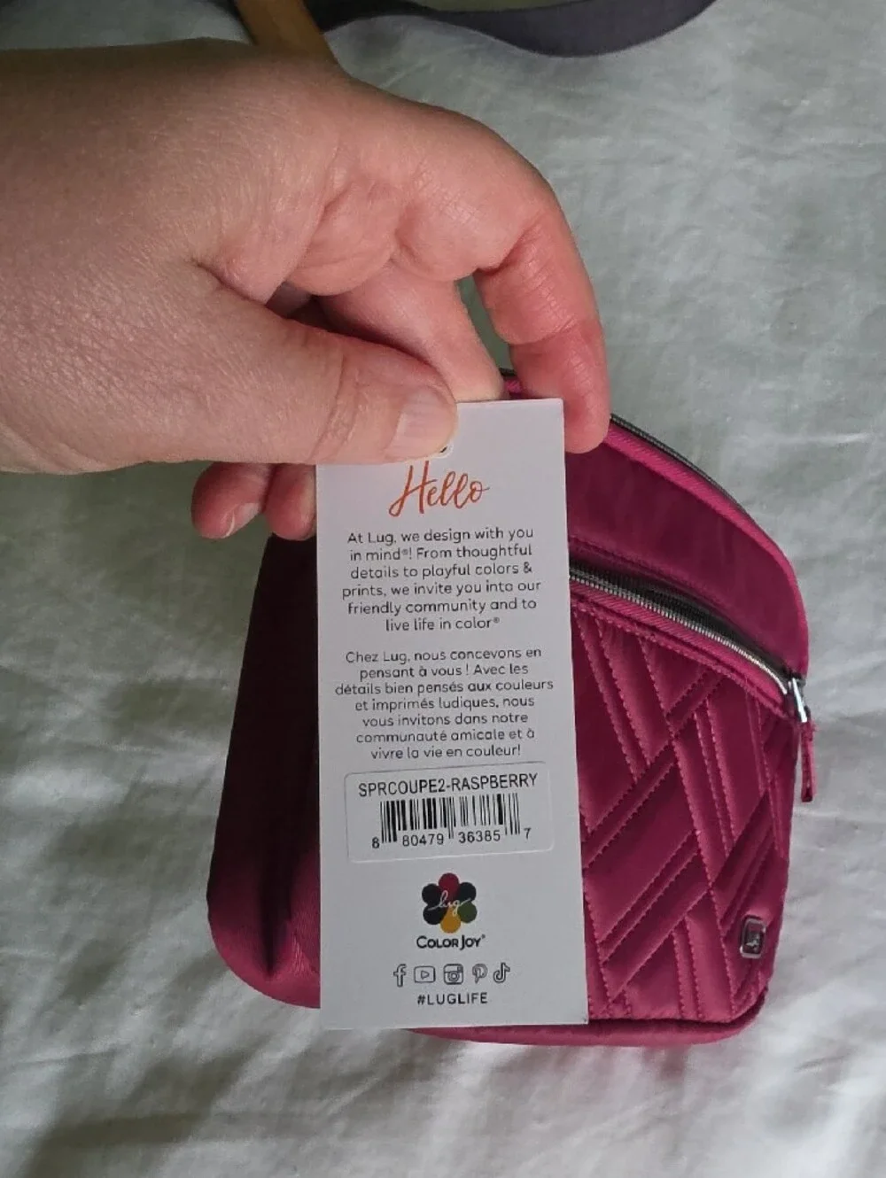 lug Raspberry Quilted Cosmetic Crossbody Super Coupe